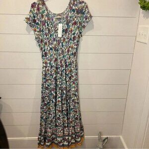Soft Surroundings Kara Floral Maxi Dress Womens Size Large NWT